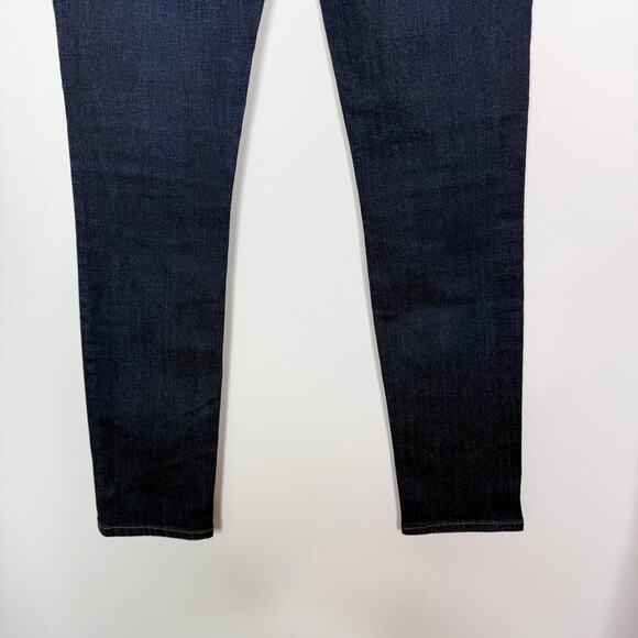 Rag & Bone Womens Size 27 Skinny Jeans in Kensington Dark Wash Denim Whiskering - Picture 8 of 11